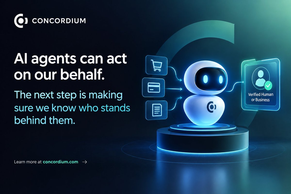 Defi_princesss's tweet photo. AI agents can act on our behalf. The next step is making sure we know who stands behind them. @Concordium is building toward that future with verifiable agent identity, privacy, and accountability

The biggest shift in the agentic economy may not be how much AI can do, but how much we can trust it to do on our behalf.

@Concordium is building around that question: when an AI agent acts, who is accountable for the action? 

Think about an agent that can discover a service, negotiate a price, and make a payment. The convenience is obvious. But before we let it handle more of our money, we need to know who is behind it, who authorised it, and whether its actions can be traced back to a real person or business.

That is where Concordium’s approach becomes interesting.

Its Agent Registry gives agents a verifiable identity linked to a verified human or business. The goal is to make accountability part of the infrastructure, rather than something we try to establish after a problem occurs. 

And the privacy angle matters just as much.

Concordium uses zero-knowledge proofs to verify things like identity, age, or authorisation without putting the underlying personal information on-chain. So the idea is not to make every agent’s owner publicly identifiable, but to make sure there is a legitimate party behind the agent when it matters. 

For me, that is the more important conversation around AI agents.

We already know autonomous software can execute tasks. The next question is whether businesses, users, and other agents can confidently interact with it.

If agents are going to move money, access services, and participate in digital commerce, they need more than the ability to act.

They need a credible identity.

And that is the part of the agentic economy @Concordium is working to make possible.

Explore more on: https://t.co/LwltUiPBeB
#ConcordiumAmbassador