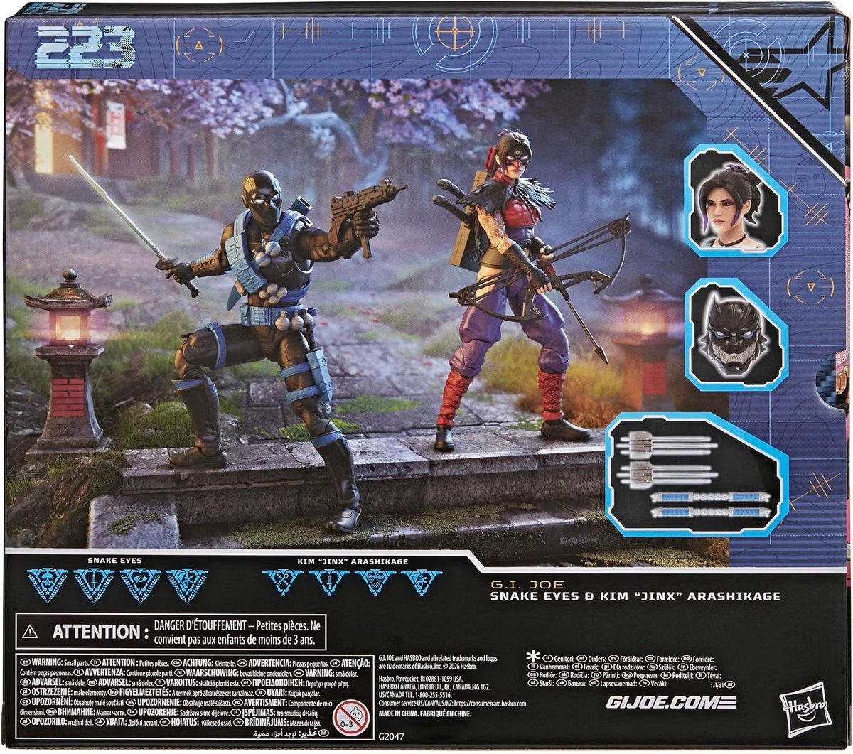 gijoe6inch's tweet photo. G.I. JOE Classified Ninja Force Snake Eyes & Jinx 2pk official pics. Available in the UK (temp out of stock but orderable) https://t.co/AmvBrQN3Sd
📌Coming to the US as Target Geek out excl.
🗓️FRI 18 SEP ⌚9AM ET
🎯 https://t.co/QFItwpfHSn
#geekout #ad #targetgeekout https://t.co/UDwNoWbQkW