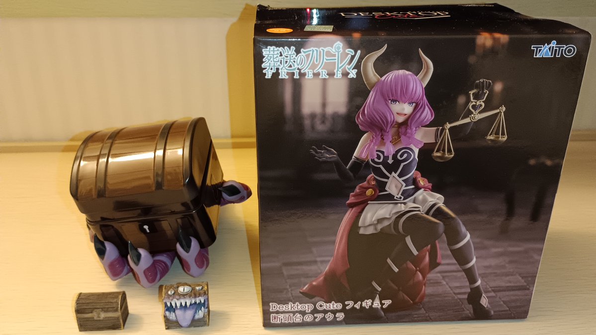toll_rpg's tweet photo. #DAC愛知 戦利品など
抽選会でいただいたもの
1日目 ミミックセット
2日目 断頭台のアウラフィギュア
ミミックは当日DMをしていただいたメットさんが塗装されたそうでとても綺麗に塗られています。
アウラもDMをしていただいたwaizさんの提供でした。ありがとうございます。 https://t.co/o6dbguutgG