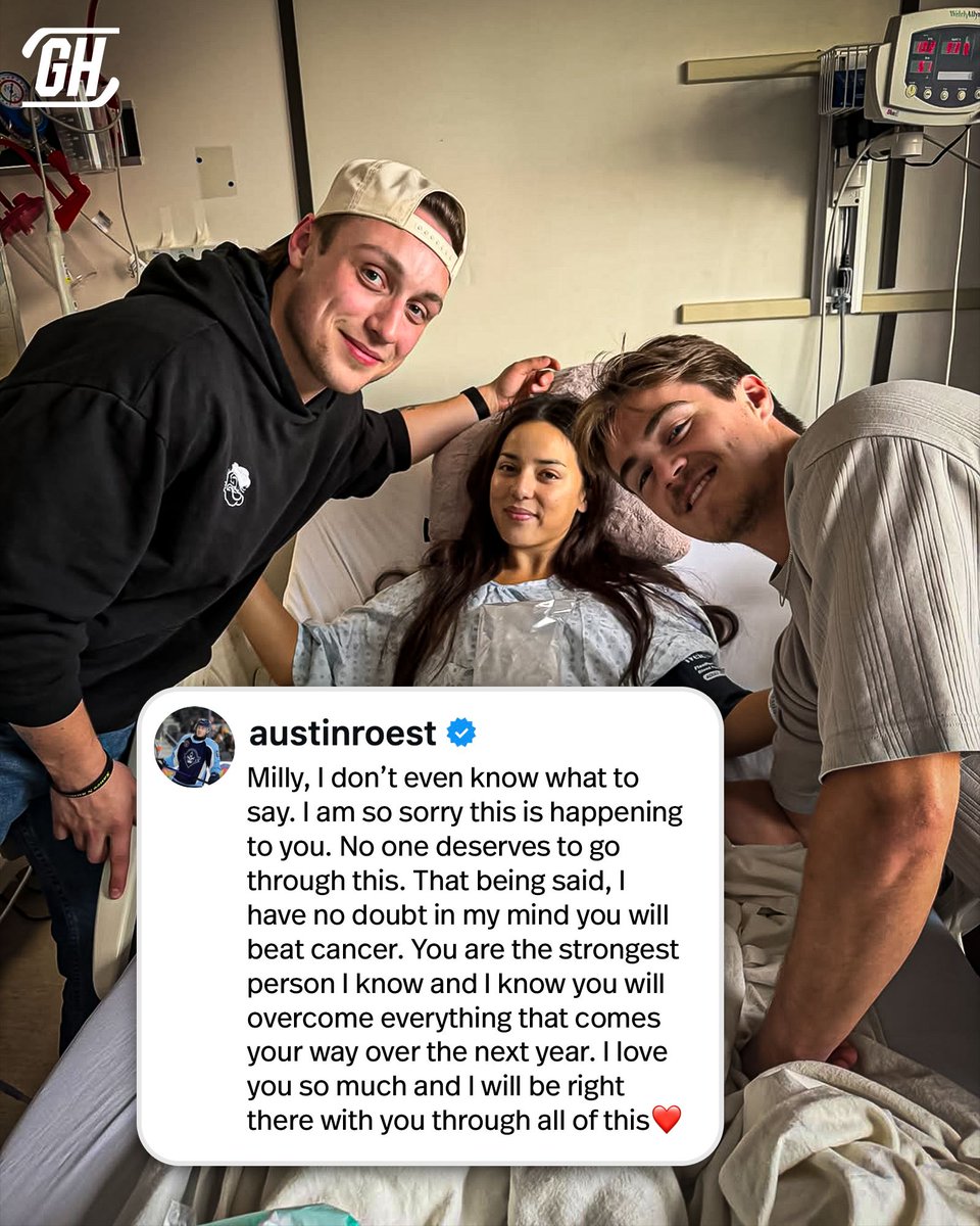 GinoHard_'s tweet photo. Nashville Predators prospect Austin Roest, a sixth-round pick in 2023, recently shared a heartfelt message to his girlfriend, former figure skater Milara Okabe, following her stage 4 cancer diagnosis 🥺❤️

(via IG/austinroest) https://t.co/rGdZ7cNiqP