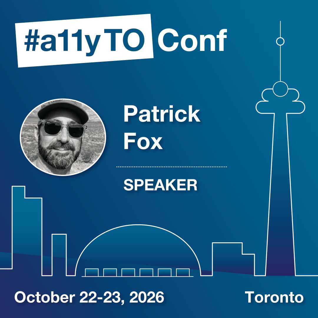 a11yTO's tweet photo. With nearly 30 years of web development experience, Patrick has partnered with many Fortune 500 clients to craft digital experiences that are as accessible as they are elegant.
This session shows how a native Dialog element, \deliver robust accessibility out of the box. https://t.co/guRk98rm9o