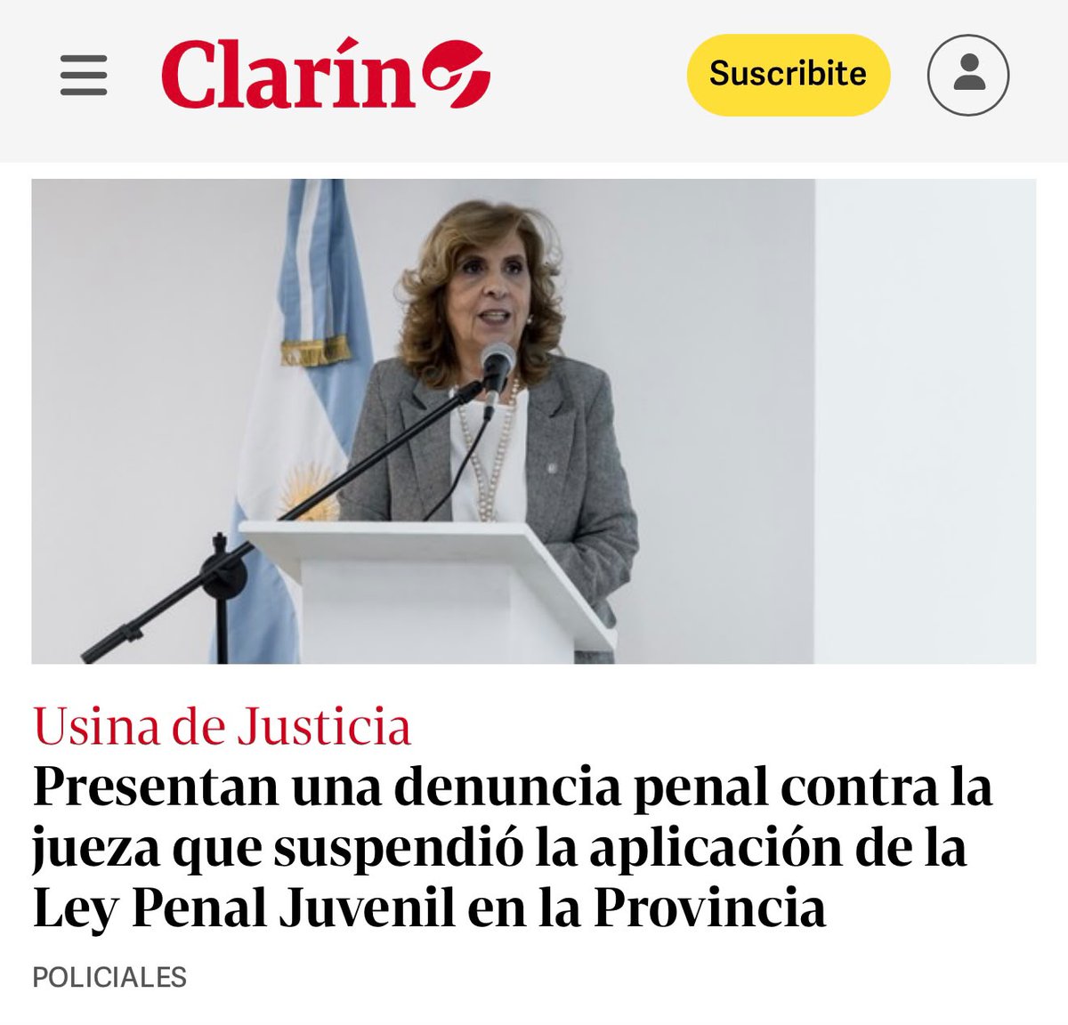 UsinadeJusticia's tweet photo. Usina de Justicia no dejará pasar el atropello de la jueza bonaerense Marta Pascal, quien suspendió la nueva Ley Penal Juvenil. Por las víctimas siempre. https://t.co/CuqVOLY5I2
