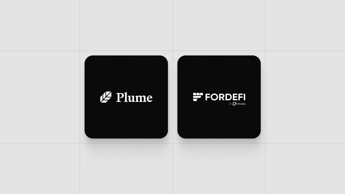 plumenetwork's tweet photo. Our @blackopal_fi and @FalconXGlobal Plume Vaults are now live on Fordefi Earn.

For the first time, Plume is bringing real-world credit yield directly into an institutional MPC wallet and custody platform that moves $120B onchain every month, opening a new distribution channel for RWA yield.

Institutions can earn it without ever stepping outside the custody controls they already rely on.