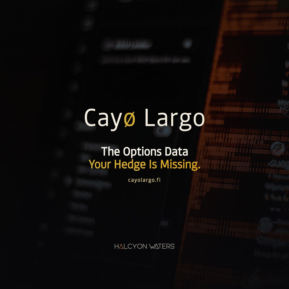 Halcyon_Waters's tweet photo. React. Re-hedge. Rapidly.
#CayøLargo https://t.co/cIE33kNII3