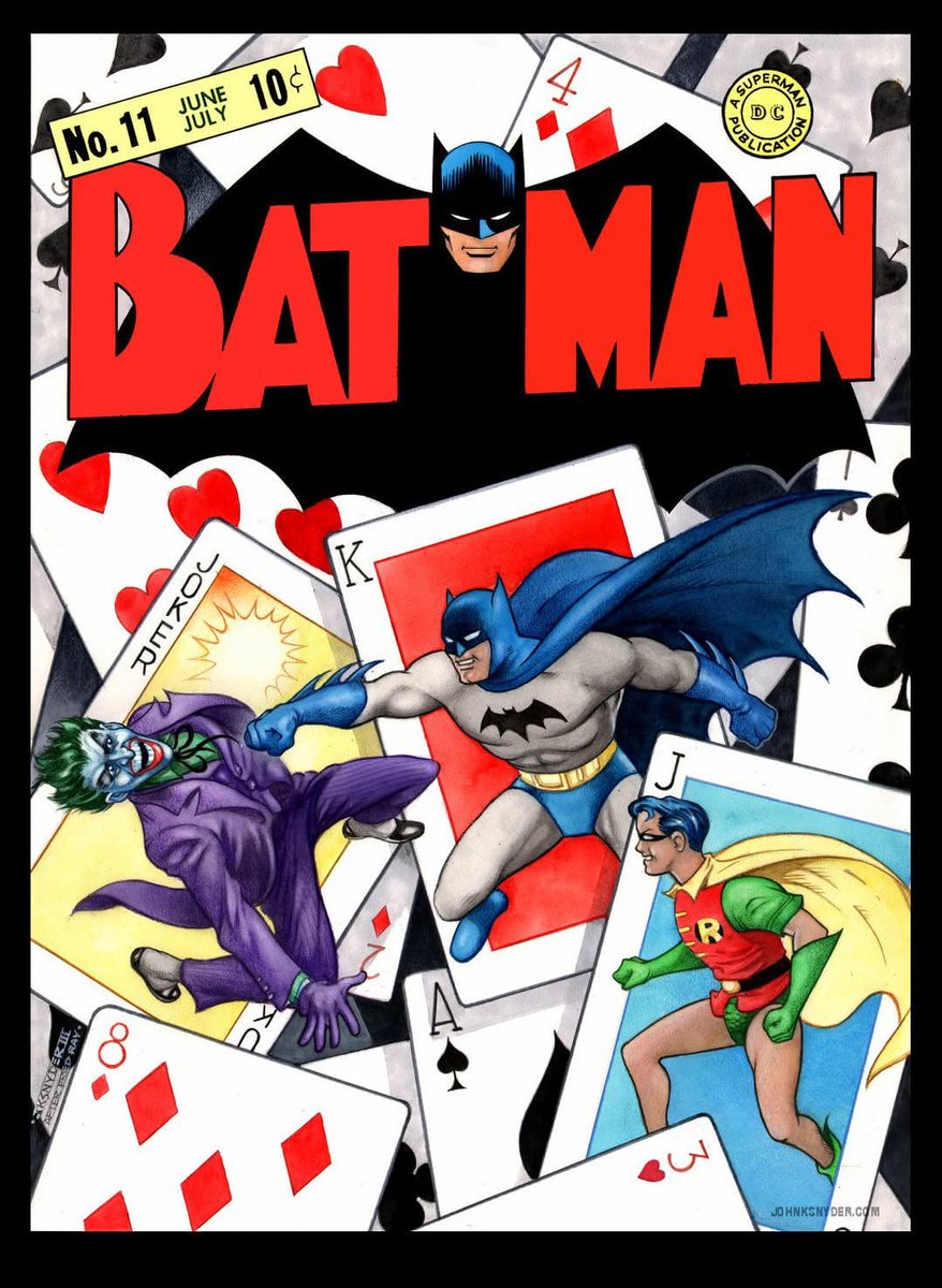 BatmanNotes's tweet photo. Artist @JohnKSnyderIII1 recreates the classic cover by Fred Ray of Batman #11. https://t.co/OEPALh2z7j
