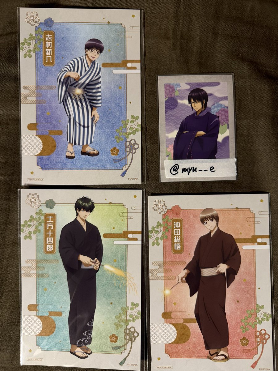 myu___e's tweet photo. 【交換】銀魂 手持ち花火 TSUTAYA 渋谷 サクラステージ　特典

譲）土方、沖田、新八
求）高杉、神威

都内手渡しもしくは郵送可。
別ポストにてトレカの募集も行っております。
検索よりお気軽にお声かけください。 https://t.co/y1nibgxMY9
