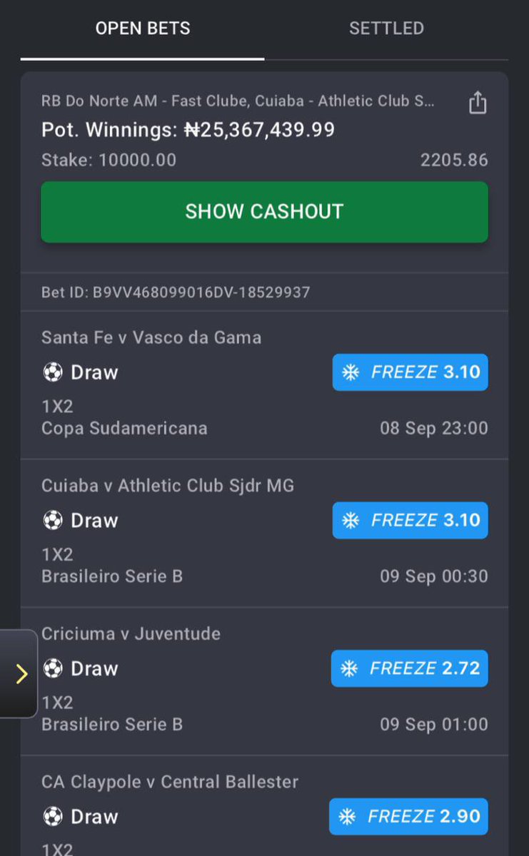 Emmanuel_Tips's tweet photo. FT DRAW BET9JA CODES  👇👇👇👇

5QQL5L2 7/7
5QQKYJV 5/5
5QQL2VJ 4/4

#Bet9jaCode 

Register here 👇👇
Link: https://t.co/4HdRydJIrn

GAMBLE RESPONSIBLY🔞🔞 https://t.co/f6pAlq16G6