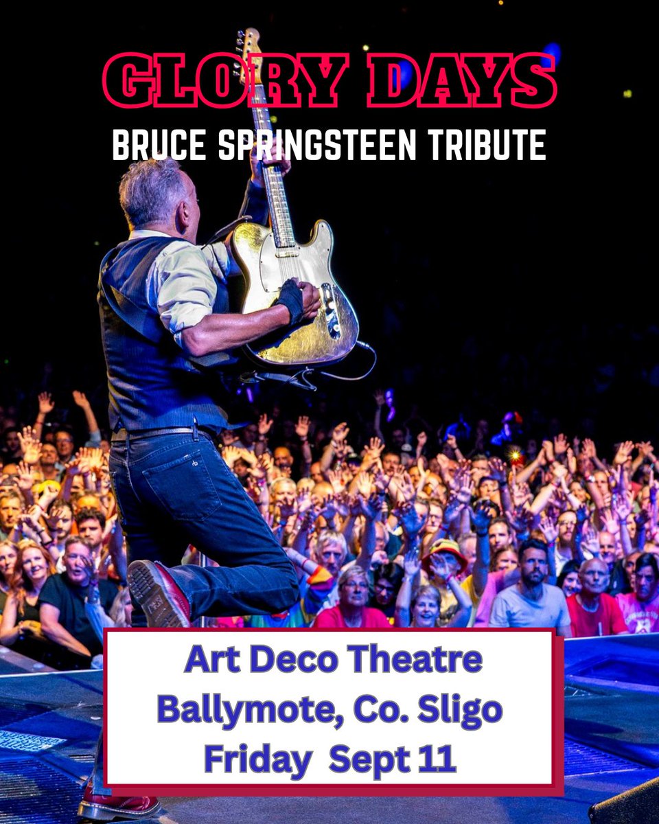 AOKCafe's tweet photo. This Friday GLORY DAYS will be bringing the sounds of Springsteen to the Art Deco Theatre, Ballymote County Sligo. The main area is nearly sold out but there are seats at the back still available.
See comments for info.
#sligo #springsteen #tributeband
Hawk's Well Theatre, Sligo https://t.co/oAGG8w2Tbf