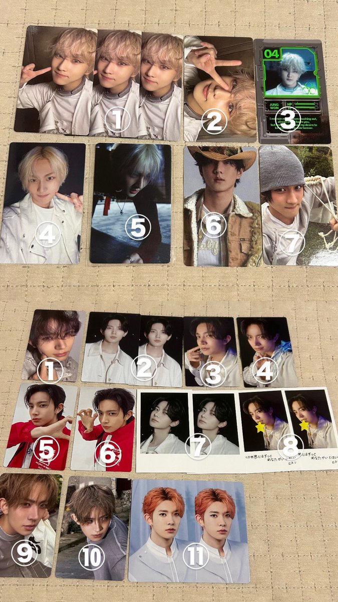 ev_sr_3's tweet photo. ENHYPENトレカ買取

譲   写真の通り
求   PayPay

お求めのものがございましたらお気軽にご連絡ください🙇🏻‍♀️
PayPayでの取引を希望しております。
 #ENHYPEN
 #ENHYPENトレカ買取 https://t.co/wok7cYZU0O