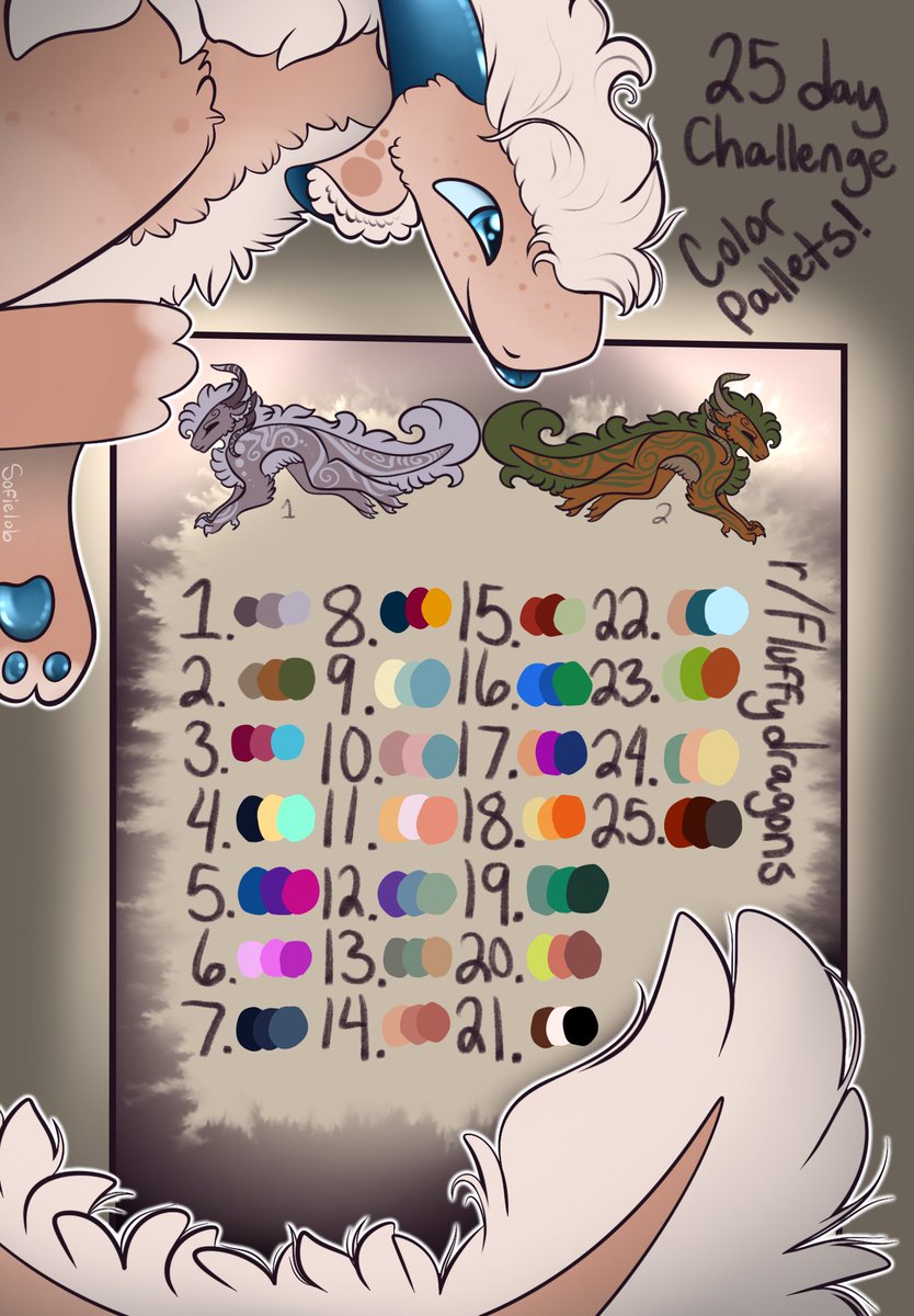 Sofielob's tweet photo. Day 6! (Template included because PinkFluffyDragon from our server let us know we had a duplicate day and provided a pallet!)

#dragon #art https://t.co/9wGkK5eubn