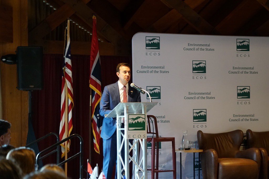 epa_fotouhi's tweet photo. If there is ever a place to witness cooperative federalism in action, look no further than this year’s Environmental Council of the States Fall Meeting. It was an honor for me to address the hundreds of state leaders attending this year’s Environmental Council of the States Fall Meeting who are on the front lines of promoting environmental protection in communities across the country. In my keynote speech, I detailed exactly how the Trump EPA is leading this effort, carrying out our statutory obligations and delivering clean air, land, and water to ALL Americans.