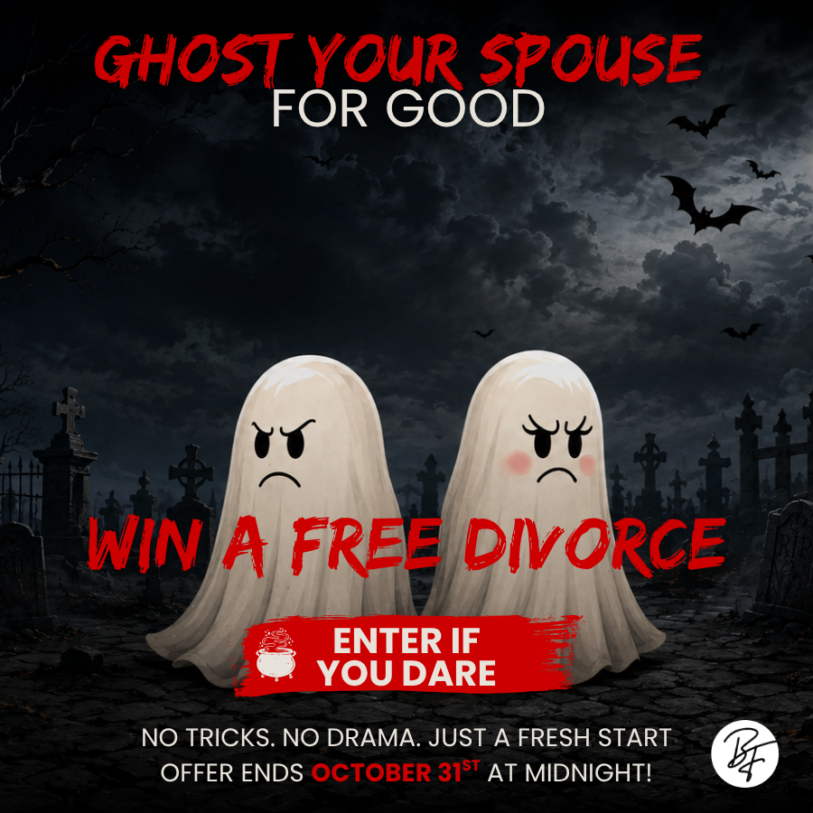 bryanfaganlaw's tweet photo. 👻 Ghost your spouse — for good. Win a free divorce this Halloween. No tricks, no drama. Entries close midnight, Oct 31st. Terms apply — https://t.co/Apgf3uGhpU
#Halloween https://t.co/TeSanpe9Mm