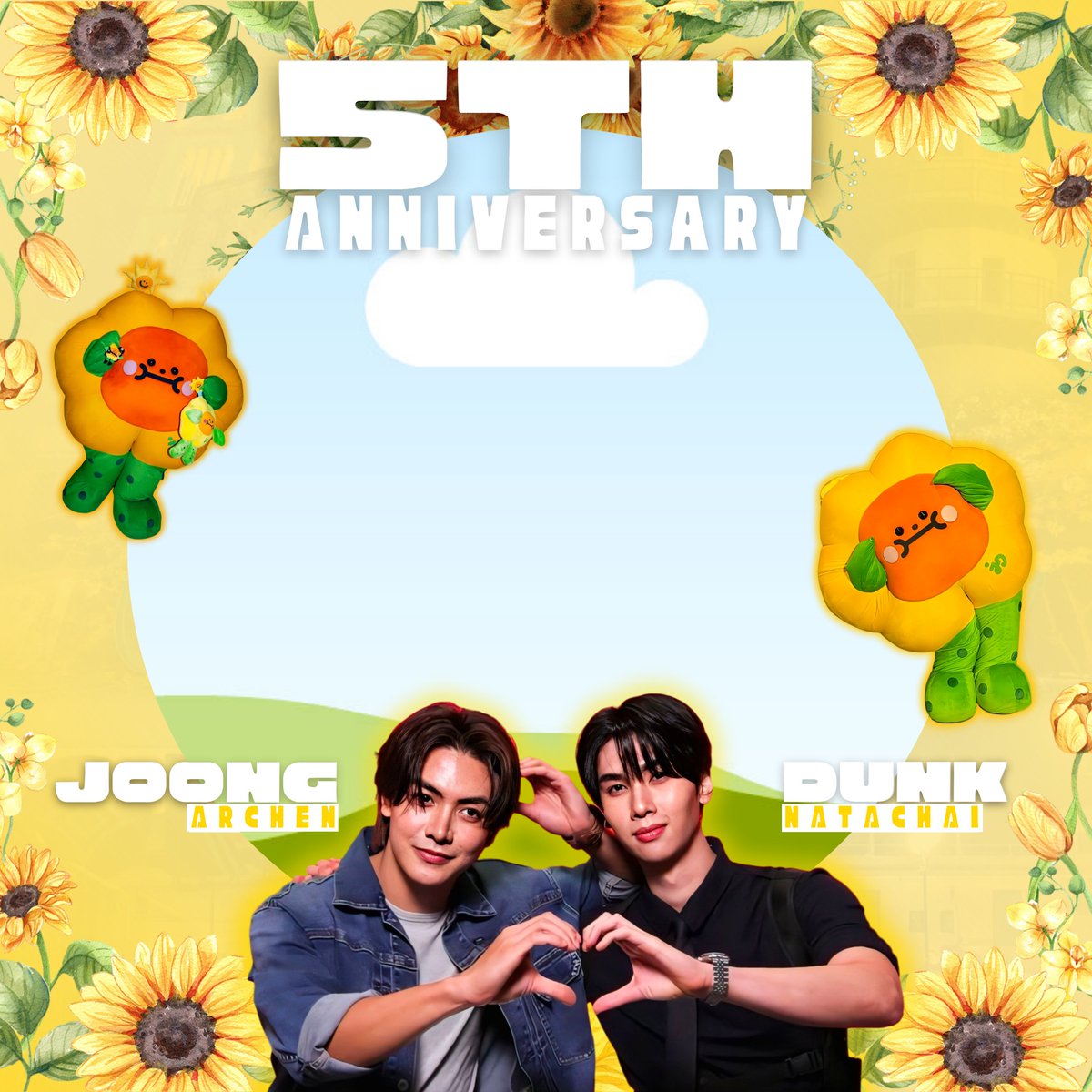 thaipiniormocph's tweet photo. 5 YEARS &amp; STILL COUNTING!!!🌻💛

Painting our profiles in sunshine as we celebrate JoongDunk’s 5th Anniversary🌻🫶

Join our DP Blast now!!! 

https://t.co/CSsh1D8iYR
https://t.co/CSsh1D8iYR
https://t.co/CSsh1D8iYR

#JoongDunk5thAnniversary #ThaiPiniOrmoc https://t.co/jowXvTht4k