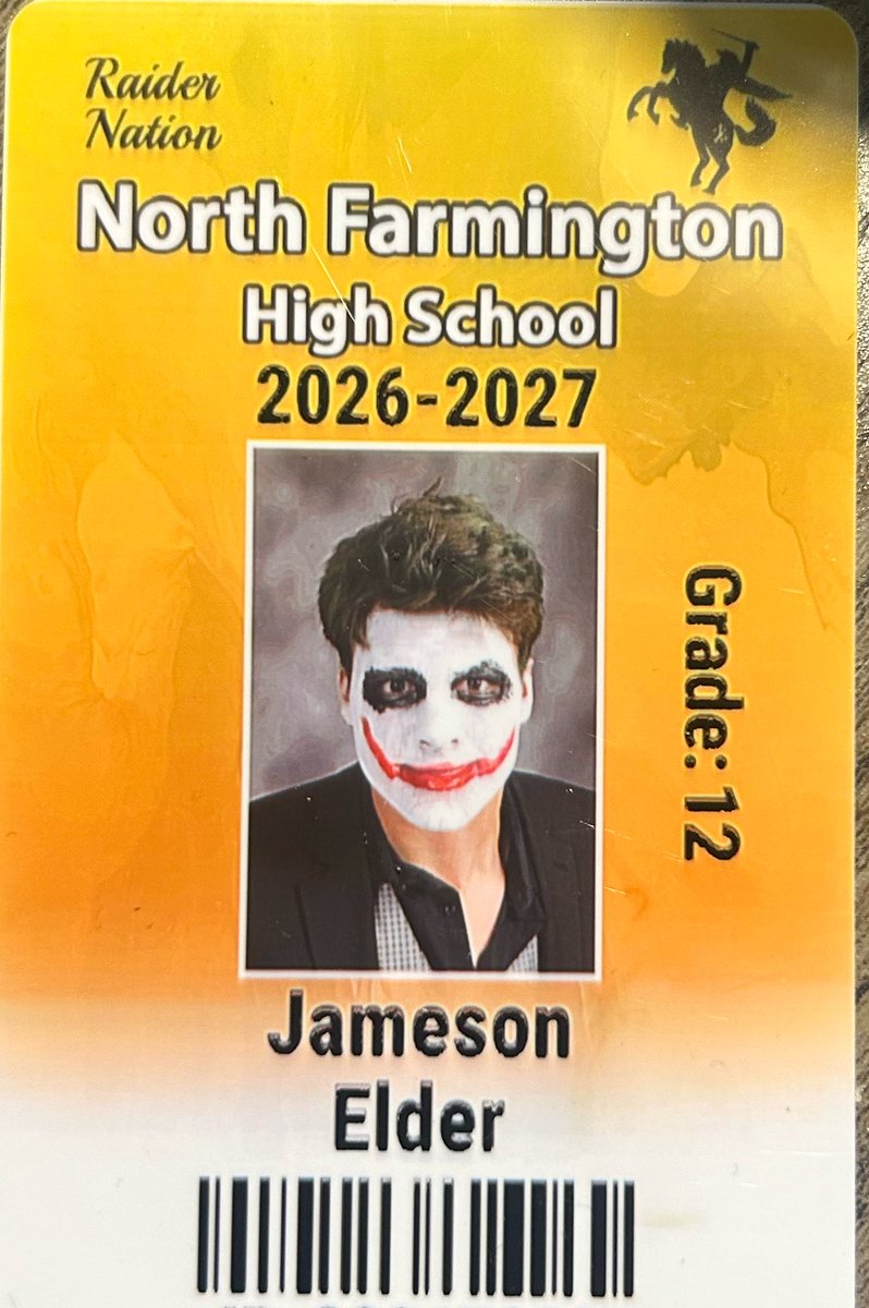 jamesonelder4's tweet photo. “Why so serious?” #NFID27 https://t.co/8QWUSDqvzC