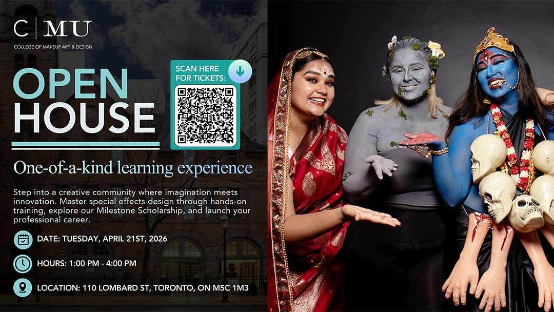 niro220572's tweet photo. Explore creativity, artistry, and opportunity at CMU College of Makeup Art &amp; Design’s Open House. Discover programs built for today’s fastest-growing creative industries. Tuesday, April 21, 2026
1:00–4:00 PM
110 Lombard St, Toronto, ON M5C 1M3 https://t.co/gGPOWoP2MA
