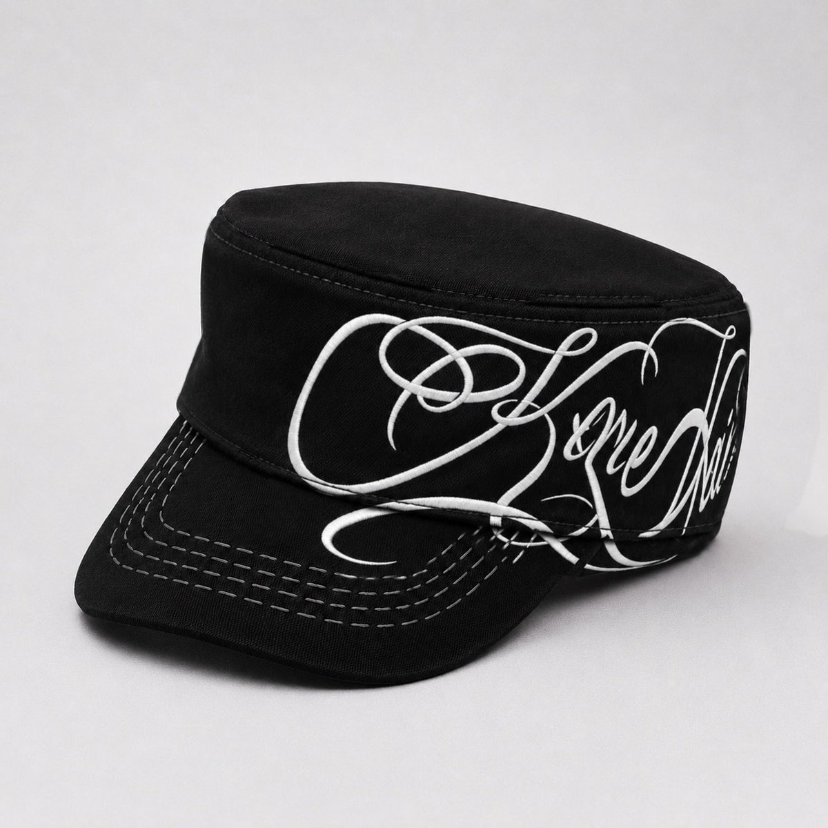 _Houseofkene's tweet photo. Just dropped @_Houseofkene noir color cadet cap…any room for improvements? https://t.co/ifQ7sHL9zo