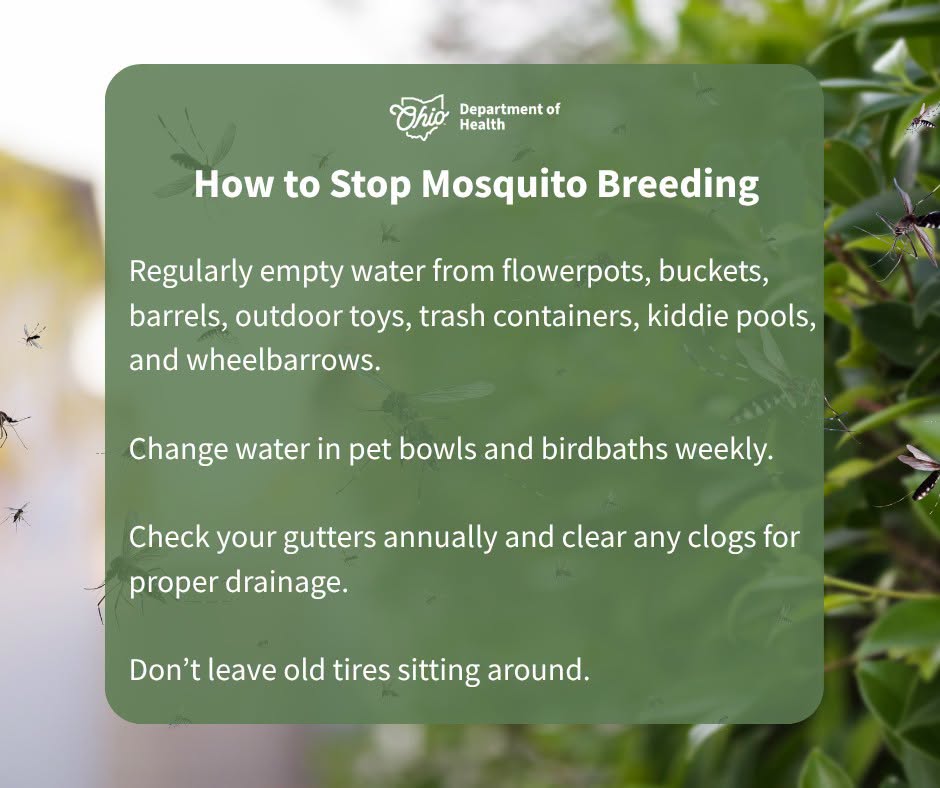 ShelbyHealth's tweet photo. West Nile Virus infection rate is rising in Ohio, which is typical for late August/early September, but right now we are above the 10-year average.  This is a good time to increase your awareness of breeding sites and mosquito bites prevention! Go to 
https://t.co/5MFXDxjsYG https://t.co/fW3PRbKXeZ