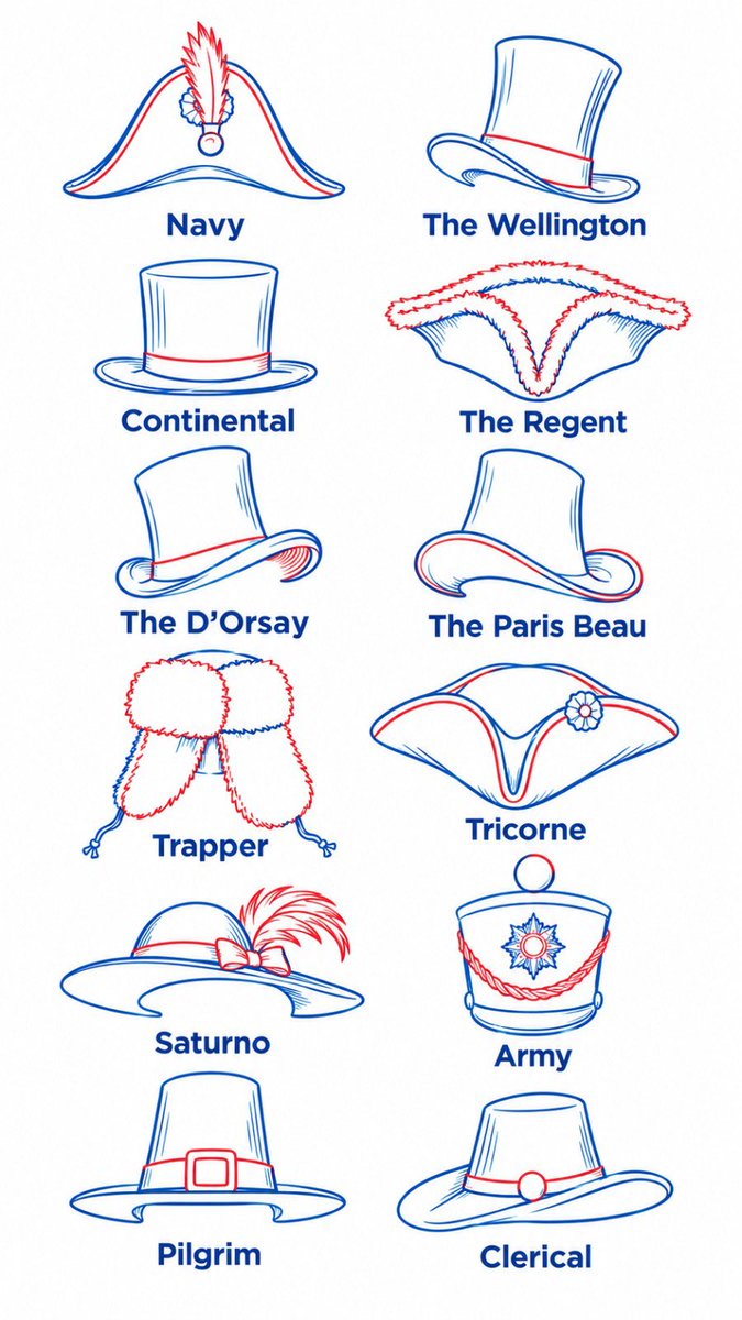 ChromaFlowx's tweet photo. Types of hats! What’s your favorite? https://t.co/Bqih24y8vo