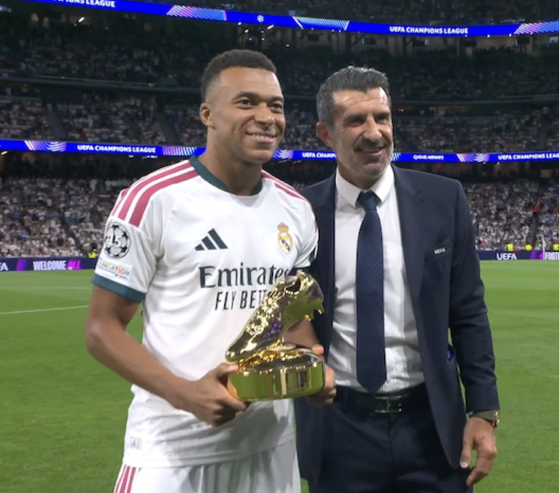 MadridXtra's tweet photo. 🚨 Kylian Mbappé with the UCL GOLDEN BOOT! https://t.co/1fKOseXYeK