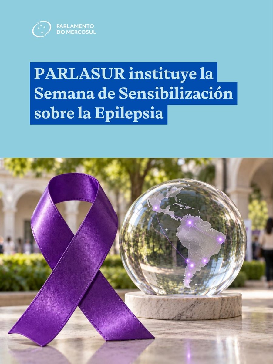 PARLASUR's tweet photo. #AgenciaPARLASUR El PARLASUR instituyó la Semana de Sensibilización sobre la #Epilepsia, conmemorada en la semana del 9 de septiembre.

La iniciativa promueve información, inclusión y cooperación regional para combatir el estigma y garantizar derechos.

🔗 https://t.co/jizRwzn2fZ https://t.co/CBoNVm2dUI
