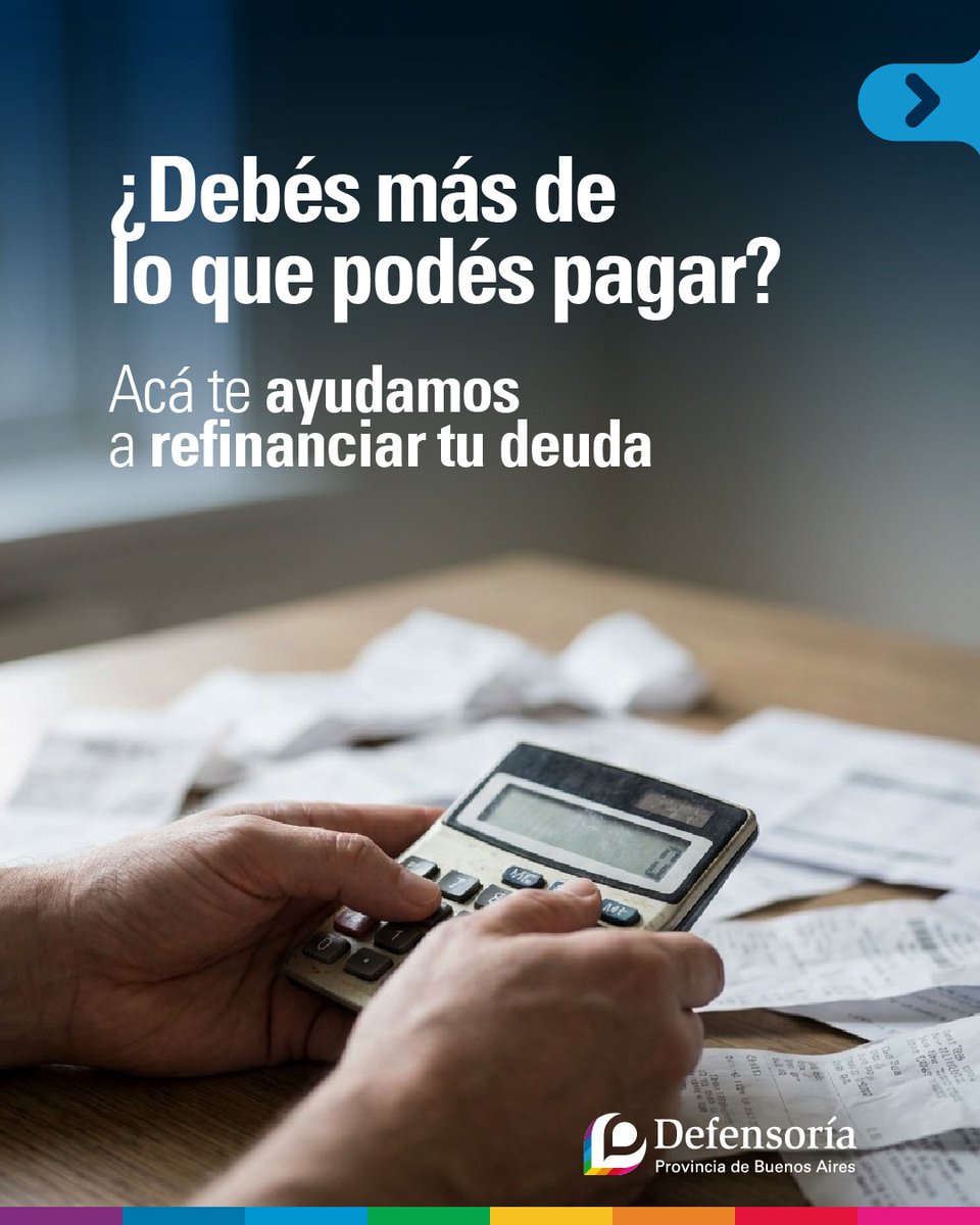 defensoriaPBA's tweet photo. TE AYUDAMOS A REFINANCIAR TU DEUDA

🤝  Pusimos en marcha un servicio para acompañar y asesorar a quienes necesitan refinanciar deudas por préstamos personales o tarjetas de crédito.

#DefensoriaPBA #DerechosDelConsumidor #Sobreendeudamiento #Mora #Deudas https://t.co/yA2UlrtZUp