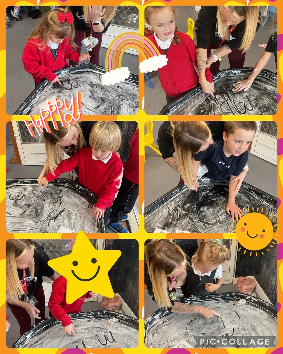 YsgolHenFelin's tweet photo. #yhfclass6 We’ve had a fantastic day in class 6! We enjoyed practicing the letter ‘’m’ formation with foam and paint! We also enjoyed exploring numicon in our water tray and had fun in the soft play! 🌈 Da iawn pawb!! https://t.co/gK9mzVsrGJ