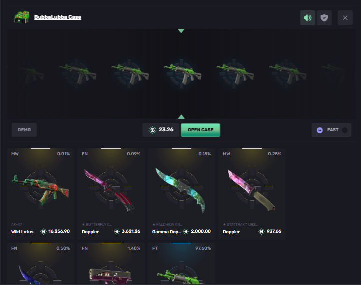 jhonDan1el's tweet photo. @skinravegg id: 1028140
skinrave i believe someday i can open this case and pull the lower ticket <3

BubbaLubba Case https://t.co/yH88tCyDmB