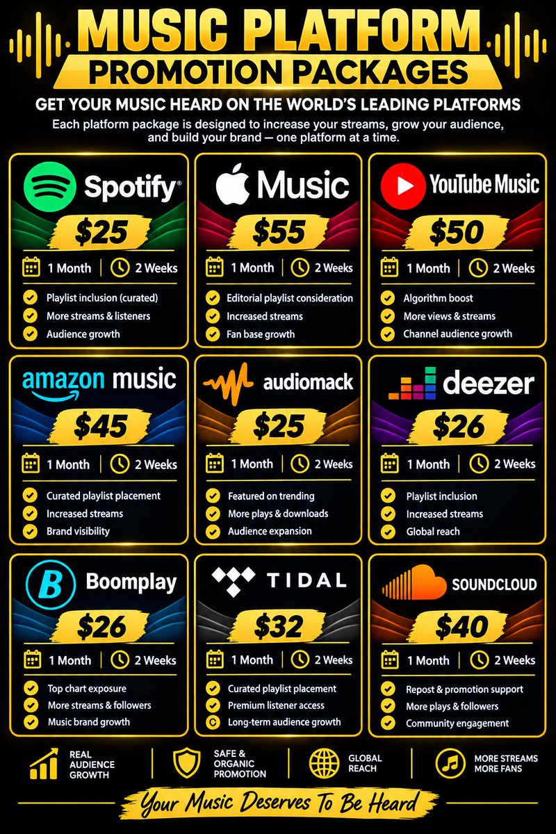 OVERRATEDMUSIC4's tweet photo. Send your music link below let’s grow your music platforms and get your music to the right listeners at affordable prices. Send us a dm now if you’re interested. https://t.co/j20K47c6u5