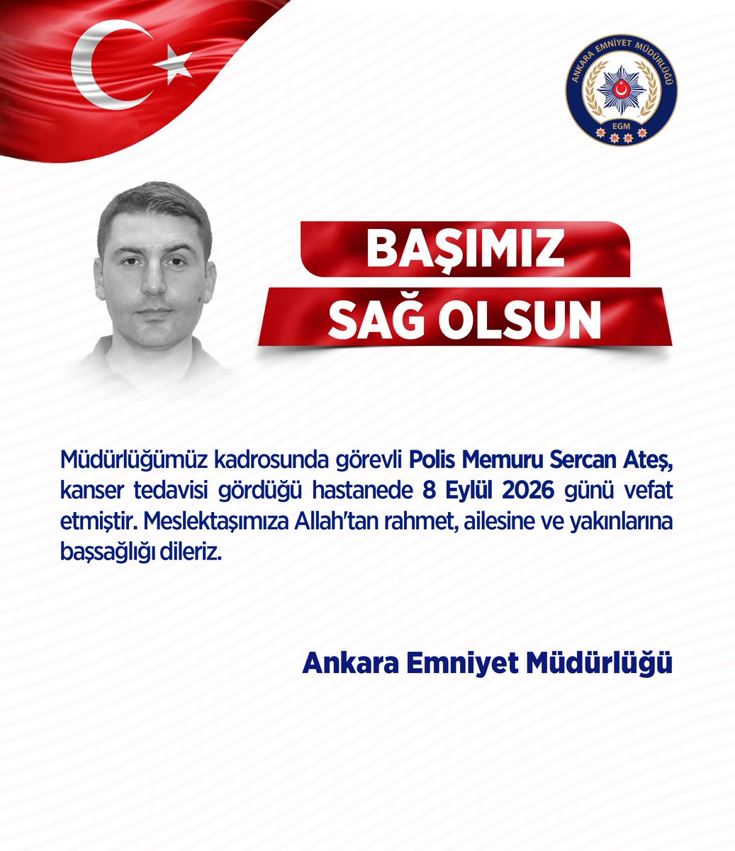 EmniyetAnkara's tweet photo. Başımız Sağ Olsun 🇹🇷 https://t.co/3kihxfQmYL