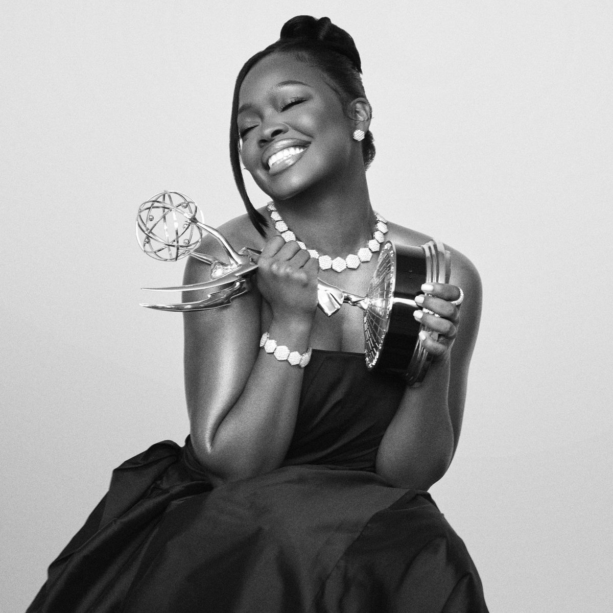 BlackFilmAlerts's tweet photo. Charm La’Donna wins Outstanding Choreography for Variety or Reality Programming for her work on Bad Bunny’s Super Bowl LX halftime show. https://t.co/oPSic7GVqe