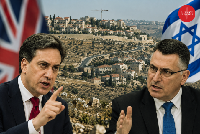 PalestineChron's tweet photo. Britain announced a ban on goods from illegal Israeli settlements as 12 countries pledged trade restrictions and Israel retaliated against London.

Key Developments

Eleven European countries and Canada announced plans for national restrictions on trade in goods originating from illegal Israeli settlements.

Britain announced an import ban, additional sanctions against settlers, companies and financiers, citing the “ethnic cleansing of Palestinians.”

Israel responded by announcing the closure of Britain’s consulate in occupied East Jerusalem and restrictions targeting British officials and activities.

https://t.co/hqnteKnajM