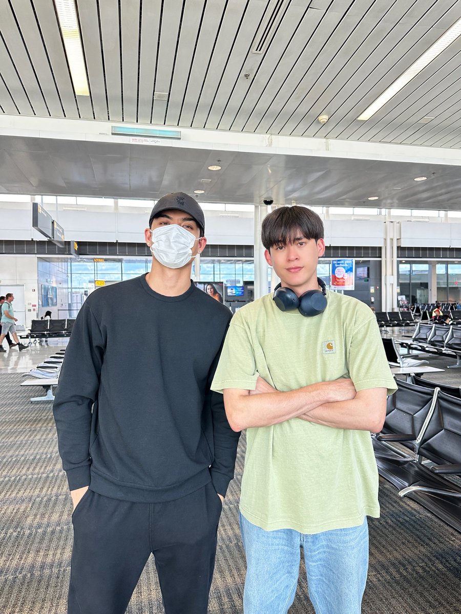 GMMTV's tweet photo. Joss &amp; Gawin are on their way to meet their fans and friends from Only Friends: Dream On in Mexico! 

Can’t wait to see you all! 
#OLFDreamOninMexico
#GMMTV https://t.co/ldvFaNA2bw