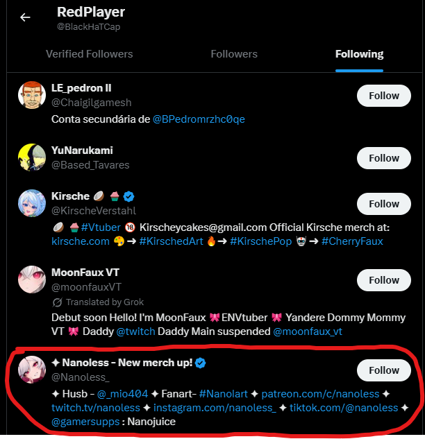 Not_Kostya's tweet photo. @BlackHaTCap so you admit to not reading the doc? alright, keep glazing a self admit liar. Also it's so fucking rich coming from you calling Sinder "an e-whore" while following silver and lily, who have fansly. https://t.co/Bd0FMMIFu6