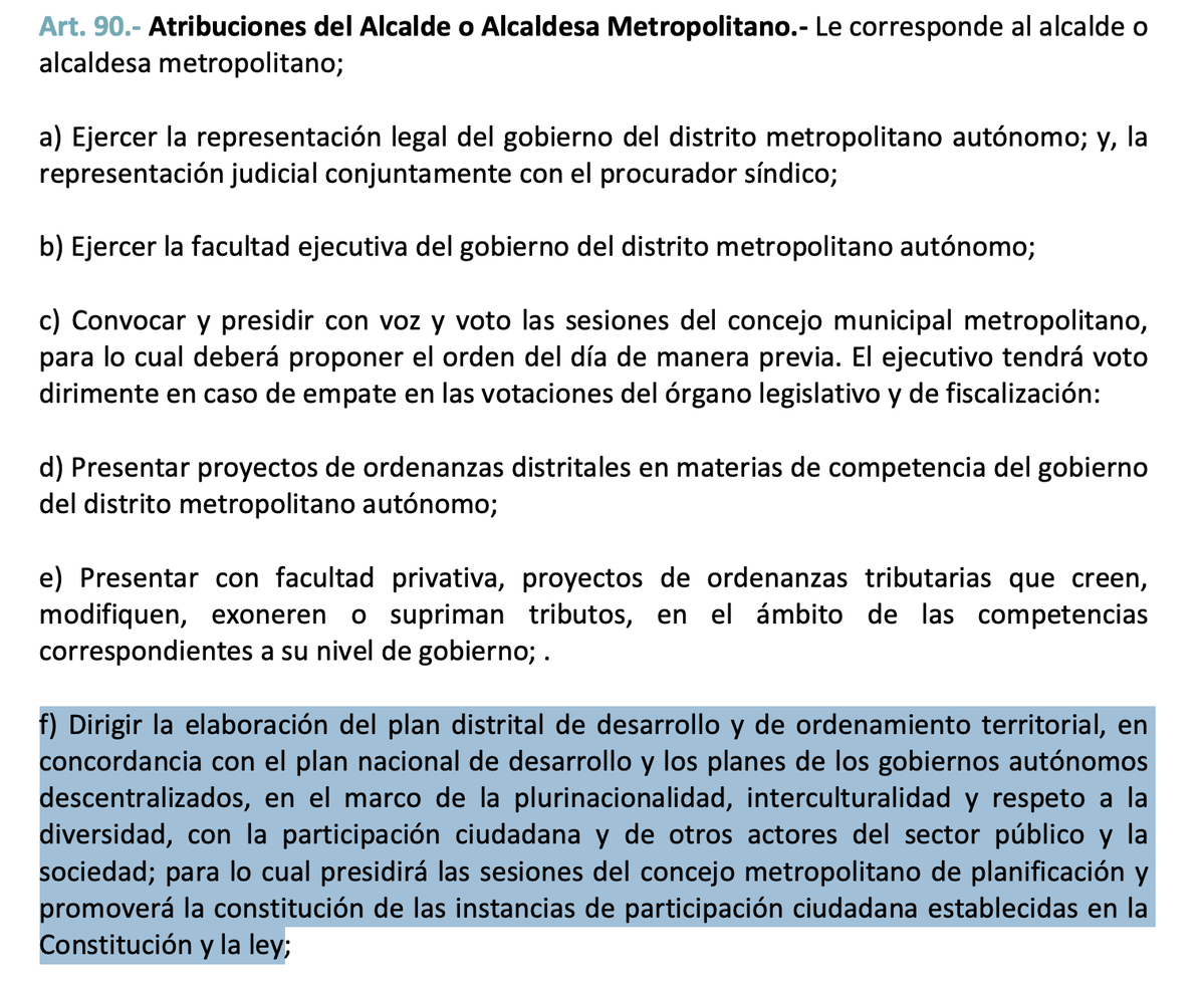 DiegoCevallosEC's tweet photo. ¿Por qué este señor no es confiable?

Hoy dice que no está de acuerdo con las prolongaciones viales previstas en el sector del Parque Bicentenario, sin embargo, en su administración municipal el Concejo aprobó el Plan de Uso y Gestión del Suelo - PUGS  que determinaba exactamente estas intenciones viales (pueden revisar el plano aquí: https://t.co/f9OfevF63q).

La aprobación de la ordenanza del PUGS contó con el voto favorable de Yunda, es decir, el señor estuvo de acuerdo con las proyecciones viales que hoy desconoce y se opone. Pueden ver el acta de la sesión en la que se votó el PUGS aquí: https://t.co/dcNhodqMsG.

Por si acaso, el Plan Metropolitano de Desarrollo y Ordenamiento Territorial - PMDOT y el PUGS (anexo al plan) se elaboraron bajo la dirección de Yunda como Alcalde, esa es justamente una de las atribuciones de un alcalde metropolitano. Él presentó esta iniciativa legislativa al Concejo.

En resumen, el PMDOT-PUGS 2021, fue elaborado bajo la dirección de Yunda, fue propuesto al Concejo por Yunda, se aprobó con su voto y en ese Plan ya se establecían las intenciones viales de las extensiones de la Av. Amazonas y otras vías en el sector del Bicentenario, que son las vías a las que hoy misteriosamente se opone.

¿Es confiable alguien así para la Alcaldía de Quito? No lo creo.

Tal vez por esto es que a Yunda no le gustaba transparentar la información municipal, porque nos permite ver que es un mar de contradicciones.