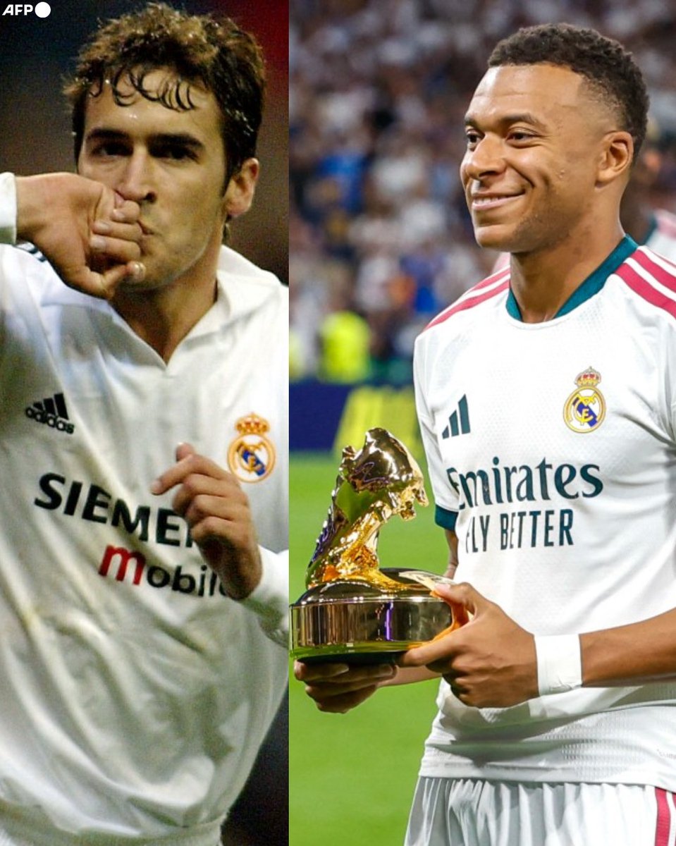 InvictosSomos's tweet photo. Kylian Mbappé acaba de igualar a Raúl González como el QUINTO MÁXIMO GOLEADOR HISTÓRICO (71) de la Champions League. Sí, con apenas 27 años de edad, Kiki igualó la marca de una leyenda total del Real Madrid.

➤ Kylian Mbappé: 71 goles en 99 partidos.
➤ Raúl González: 71 goles en 142 partidos. 

¿Los siguientes objetivos de Mbappé? Karim Benzema (90) y Robert Lewandowski (109). Y si logra superarlos, después están los mejores de todos los tiempos: Lionel Messi (129) y Cristiano Ronaldo (140).

KIKI YA EMPATÓ A RAÚL GONZÁLEZ.