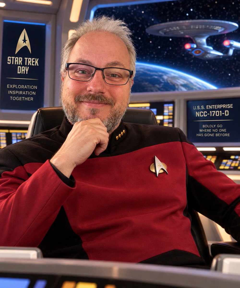 lunke1974's tweet photo. Klar. Ich wΓΌrde ihn kurz halten, damit das Bild im Mittelpunkt steht:
π Energie! Kurs setzen auf das Wochenende. π
NatΓΌrlich nur wegen dem Star Trek Tag. π
#StarTrekDay #StarTrek #Energie #MakeItSo #LiveLongAndProsper π https://t.co/A1tlemwWan