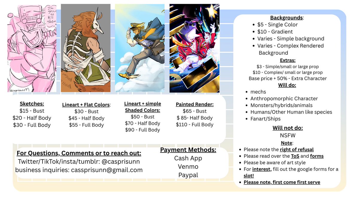 casprisunn's tweet photo. Commissions are opened! Sign up form will be in my carrd! Thank you all for everything! https://t.co/ulP7DDXFNt