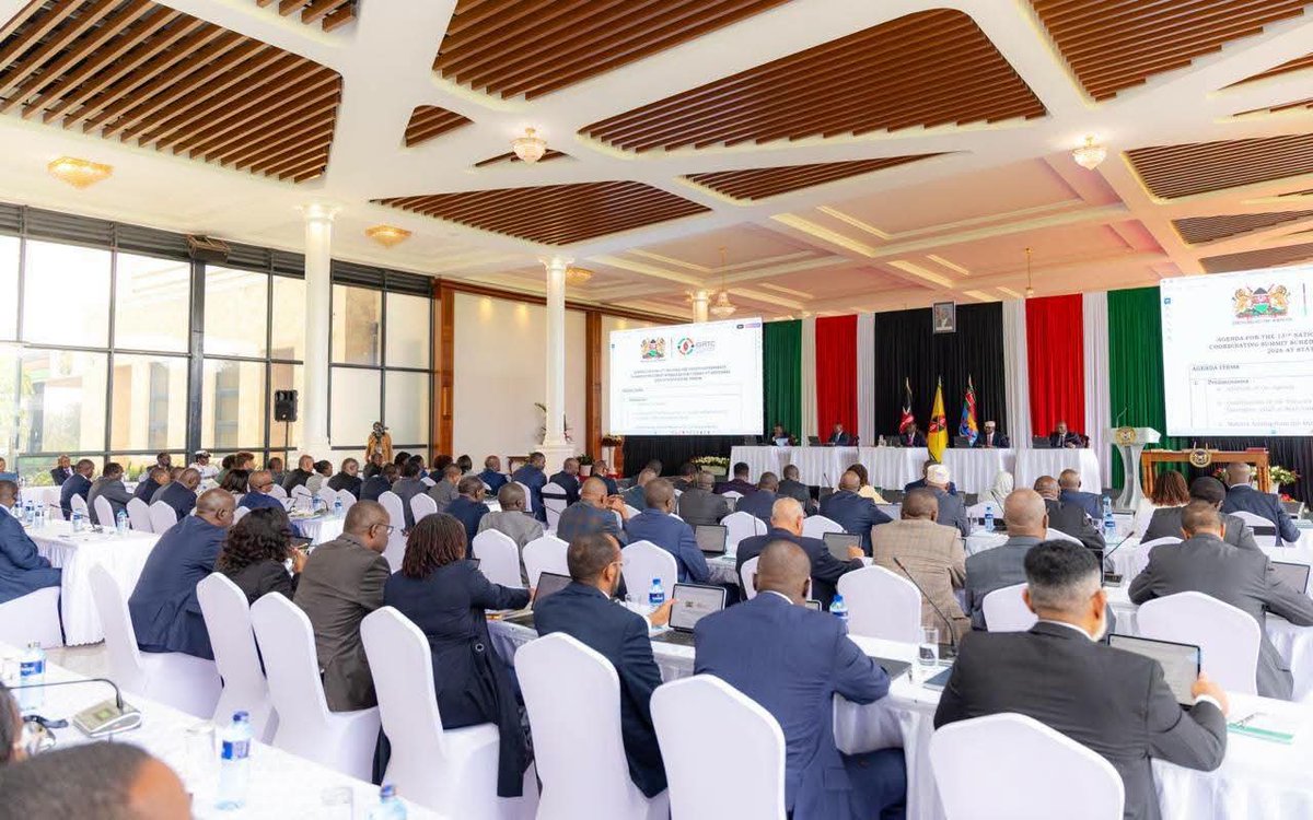 WalterMutethia's tweet photo. DP Prof. @_KithureKindiki joined President William Ruto in chairing the 13th National and County Government Coordinating Summit at State House, Nairobi.
#KindikiMchapakazi https://t.co/VoPn50K99Q