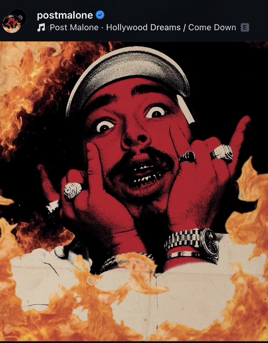 fwkingsomie's tweet photo. Post Malone posted this image on his Instagram after years of being away from the platform, fans are now speculating he has joined illuminati. What do you think? https://t.co/XTme3yJXKJ