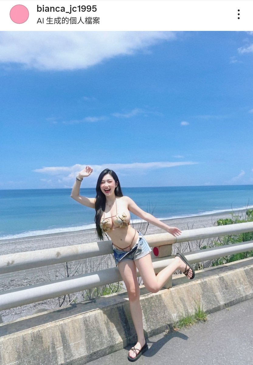 puij7w's tweet photo. @bianca_jc1995 為什麼妳ig顯示是AI生成的個人檔案呢！？ https://t.co/yWTq47X4me