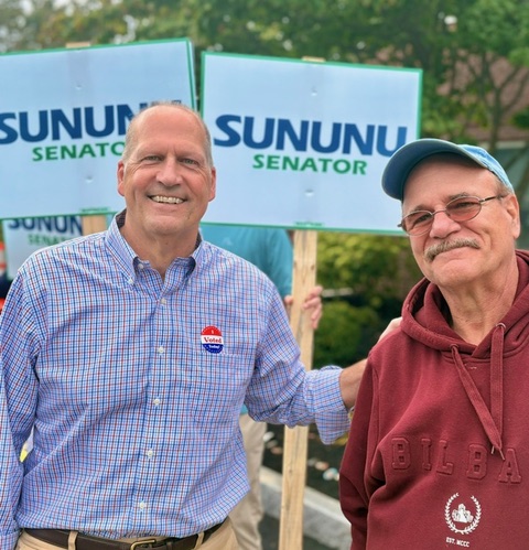 SununuSenator's tweet photo. Kitty and I voted in Rye. https://t.co/RxvnFLISdK