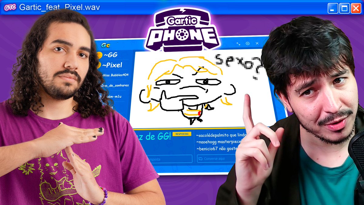 ggtonho's tweet photo. E SAIU VOD DO NOSSO GARTIC PHONE DA RESENHA com @pixeldsn_, @spot_desenhador, @orvalhofungico, @xHelleborus e MUITO MAIS GALERA!
fizemos artes incrívelmente t̶̶r̶a̶u̶m̶át̶i̶c̶a̶s̶ lindas!!
⬇️ ASSISTE AÊ, LINK ABAIXO! https://t.co/B1BpYxa735