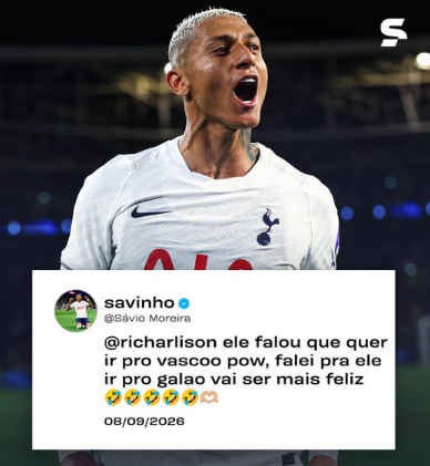 EstagiarioVasco's tweet photo. Obrigado pela informação SAVINHO! 

#RicharlisonNoVasco
#PomboNoVasco https://t.co/CBm27w7Tlj