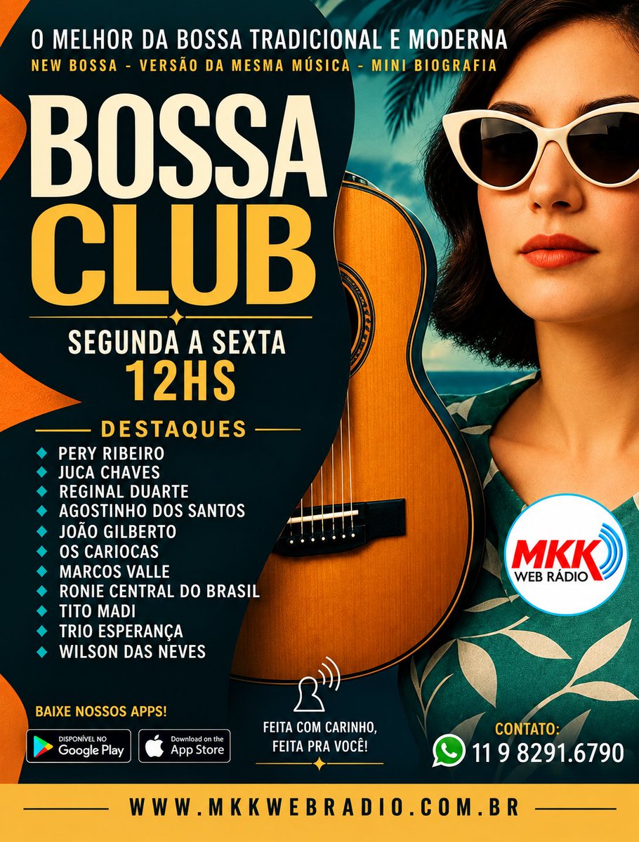 MkkWebradio's tweet photo. ✅NO AR AGORA INÉDITO 12:00 HORAS "BOSSA CLUB"🎷🥁🎤🎶 com a apresentação de Markko Mendes tocando o melhor desde o tradicional ao moderno com muito bom gosto.

📻Conecte-se https://t.co/BvPCrb5ZVa

#mkkwebradio #bossanova #tomjobim #mpb #bossa https://t.co/u0mI3GF3hR