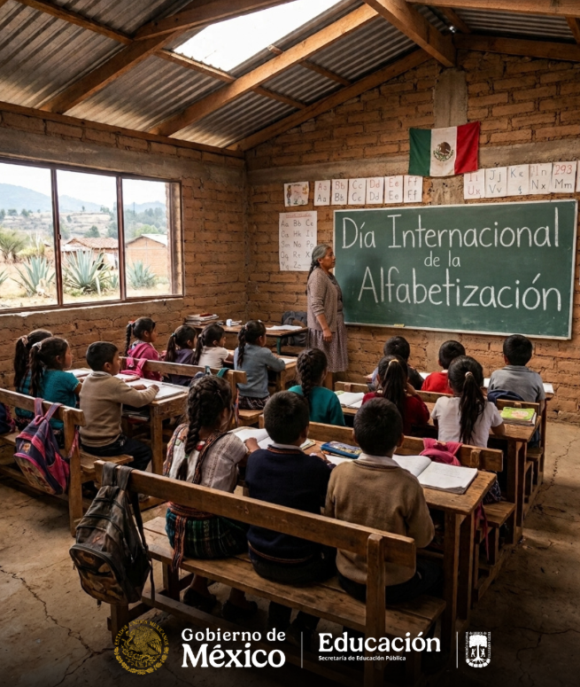 Conaliteg's tweet photo. En el Día Internacional de la Alfabetización, reafirmamos que saber leer y escribir es la llave maestra para el desarrollo humano, la equidad social y la libertad de pensamiento. 
¡La Patria está en mis libros de texto gratuitos! 📚
#DíaDeLaAlfabetización#CONALITEG https://t.co/WvvgU5iVzO