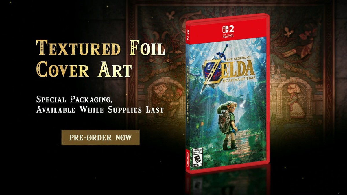 Wario64's tweet photo. The Legend of Zelda: Ocarina of Time (Switch 2 physical) up at Nintendo Store ($69.99) https://t.co/qtPPJsDCfn https://t.co/ieT7i3iZSD