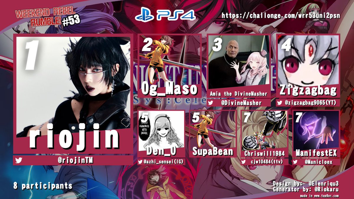 Svenjaden's tweet photo. The history books have added WRR #53 here are your winners and top placers in their respective games! https://t.co/oM6BM8RVwj