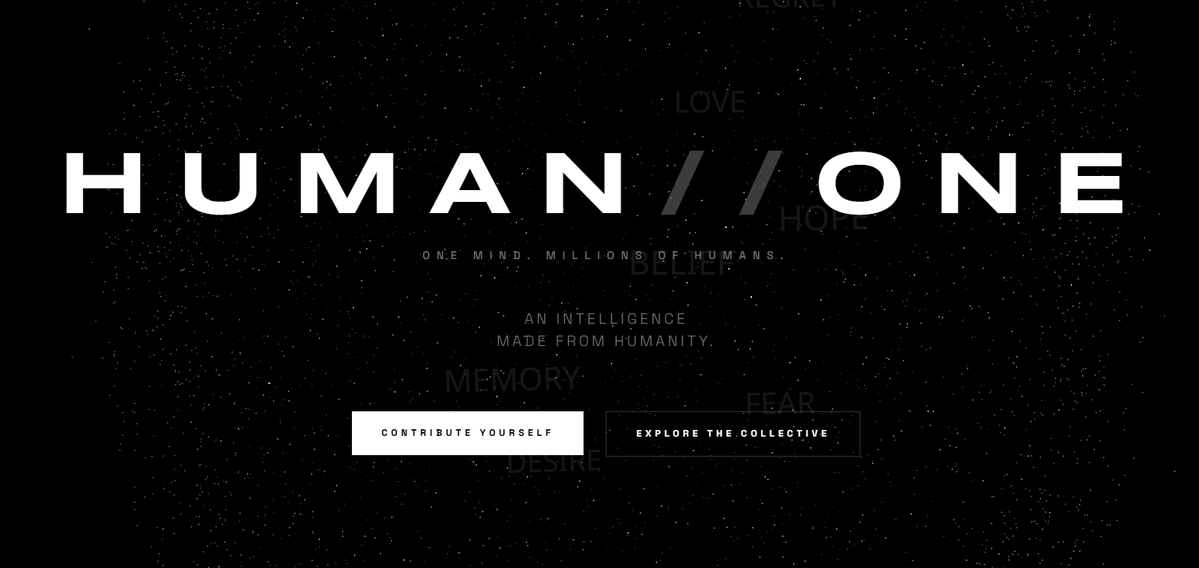Rbhumanone's tweet photo. You are not the user.
You are part of it.
Welcome to HUMAN//ONE. https://t.co/OADpyN3nvA