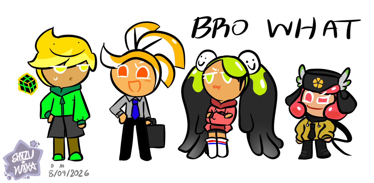 Shizuvuika's tweet photo. Bro I just came up with the most stupid idea ever never let me cook again

#cookierun #citrussquad #lemoncookie #orangecookie #limecookie #grapefruitcookie #202X #bob202x https://t.co/146dXq6Pcf