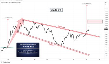 adelalmzyaad's tweet photo. Oil - A week ago, I said we should expect TA chart magic in the red box. Keep watching... https://t.co/2DAwA9FBpY